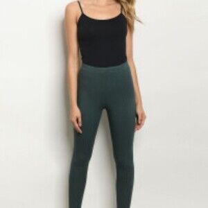 Olive Knit High Waisted   Leggings S